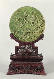 Bordskjerm, kinesisk, 1700-tall (jade)